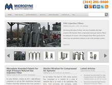 Tablet Screenshot of microdyneproducts.com
